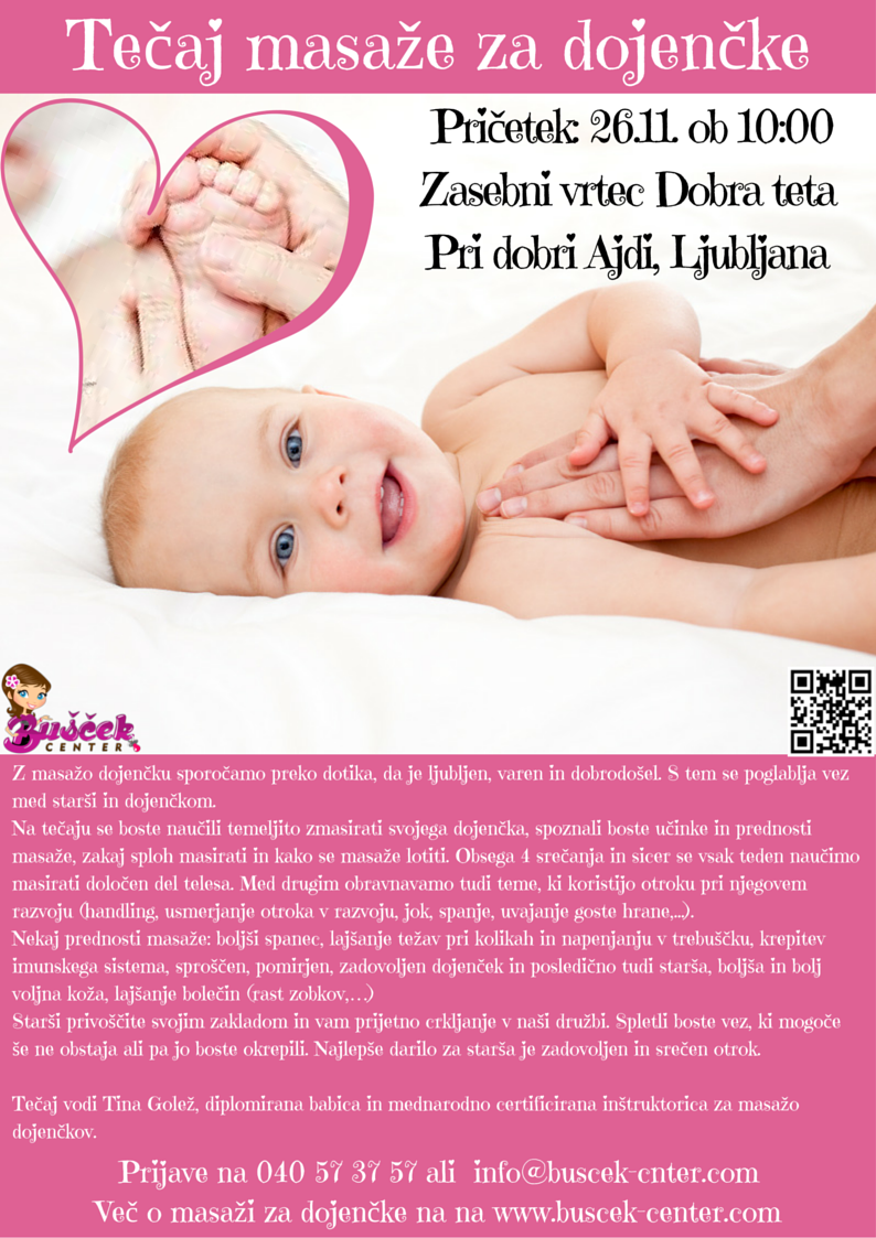 Tečaj masaže za dojenčke-Bušček 2